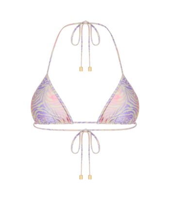 Puratti Zebra Haze Triangle Bikini Top - Chic Swimwear